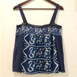 *NWOT* Sea Blue Lace Embroidered Cami - Size 4